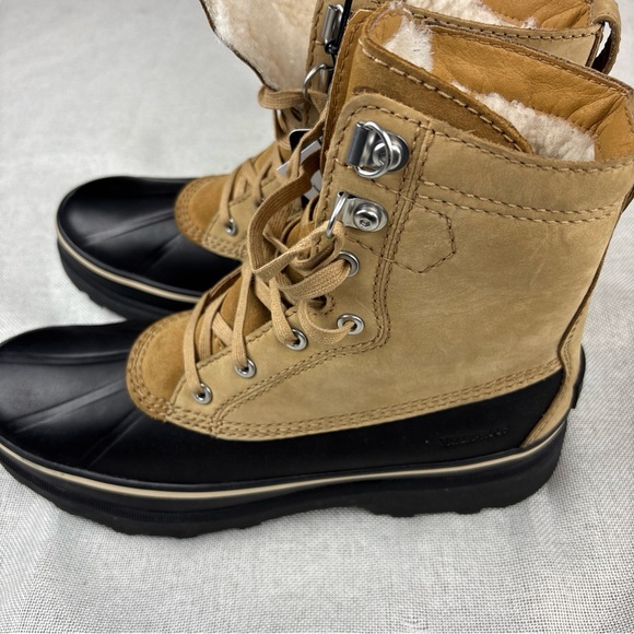 Sorel Tan and Black Lace-Up Rain & Snow Boots main image 10